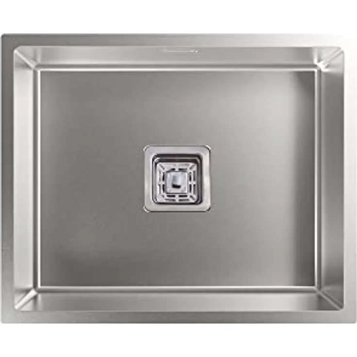 CATA CB 50-40 R10, Edelstahl Spüle 44x54 cm, quadratische Wanne mit Radius 1 cm, 20 cm tief, für 60 cm Möbel