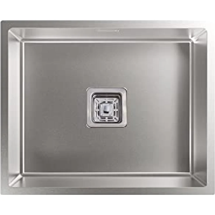 CATA CB 50-40 R10, Edelstahl Spüle 44x54 cm, quadratische Wanne mit Radius 1 cm, 20 cm tief, für 60 cm Möbel – Bild 1