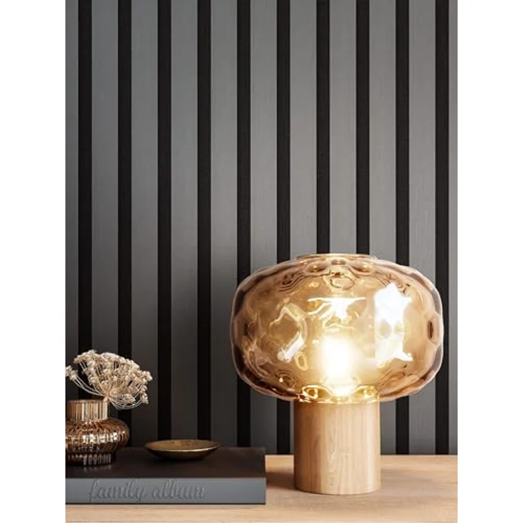 Newroom Tapete Grau Vlies Holzpaneele, 3D Laminat Design für Wohnzimmer und Schlafzimmer, 10,05 m x 0,53 m, Made in Germany – Bild 3