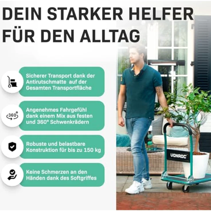 Transportwagen – Klappbar – Traglast max. 150 kg – Bild 3