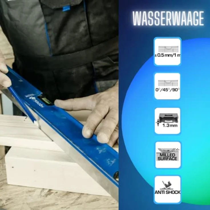 Högert Wasserwaage aus Aluminium 80 cm – Bild 3