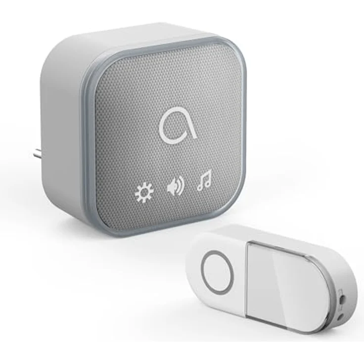 Avidsen Sona-T Plug, kabellose Smart Home Türklingel mit Stoffdesign und leuchtendem Blitz – Bild 2