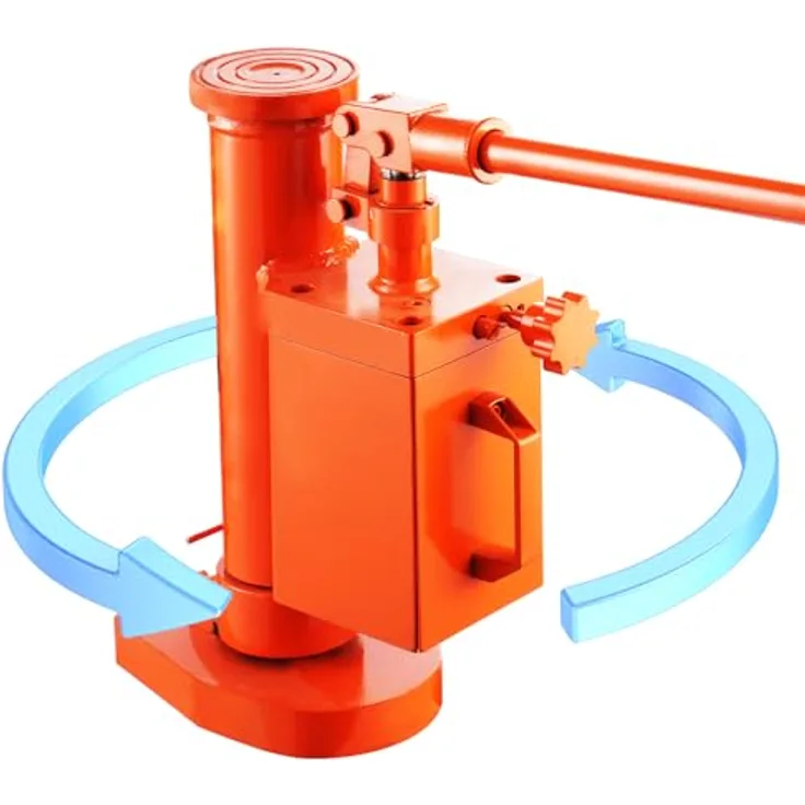 VEVOR Hydraulischer Wagenheber, 5 t / 10 t Hebebühne, 25-230 mm Zehenhöhe, 370-570 mm Spitzenhöhe, 360° drehbar, für Maschinen, Industrie