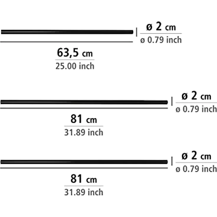 WENKO Winkelstange Universal Schwarz, 20 mm – Bild 4