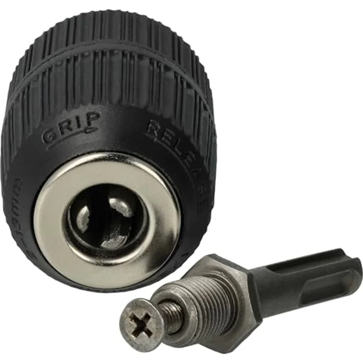 vhbw Schnellspannbohrfutter für Hikoki D13VL, D13VGWUZ, D13VB3LBZ, 2-13 mm Spannweite, schwarz, mit SDS Plus Adapter – Bild 8
