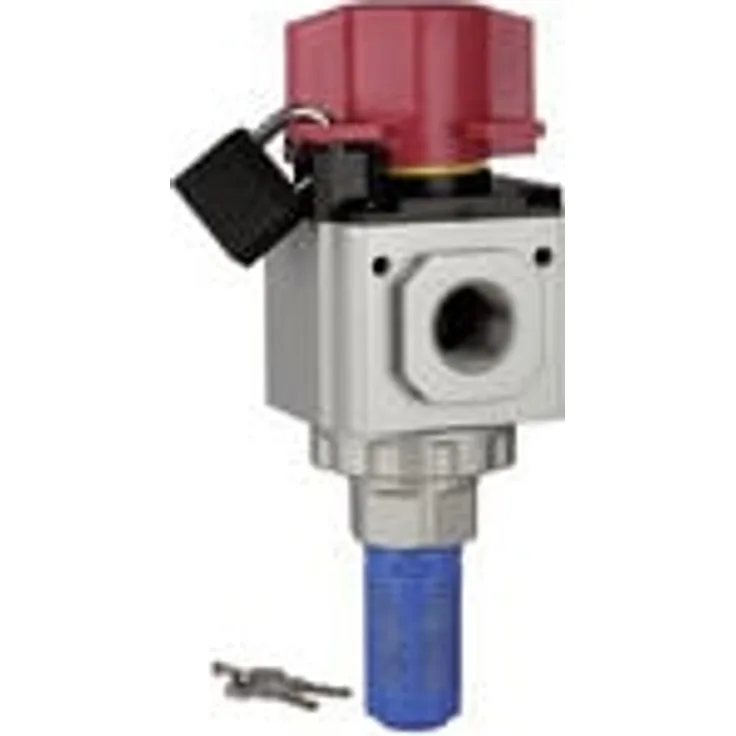 Riegler 3/2-Wege-Absperrventil »g«, BG 400, G 1/2, handbetätigt, max. 9 bar, Aluminium-Druckguss