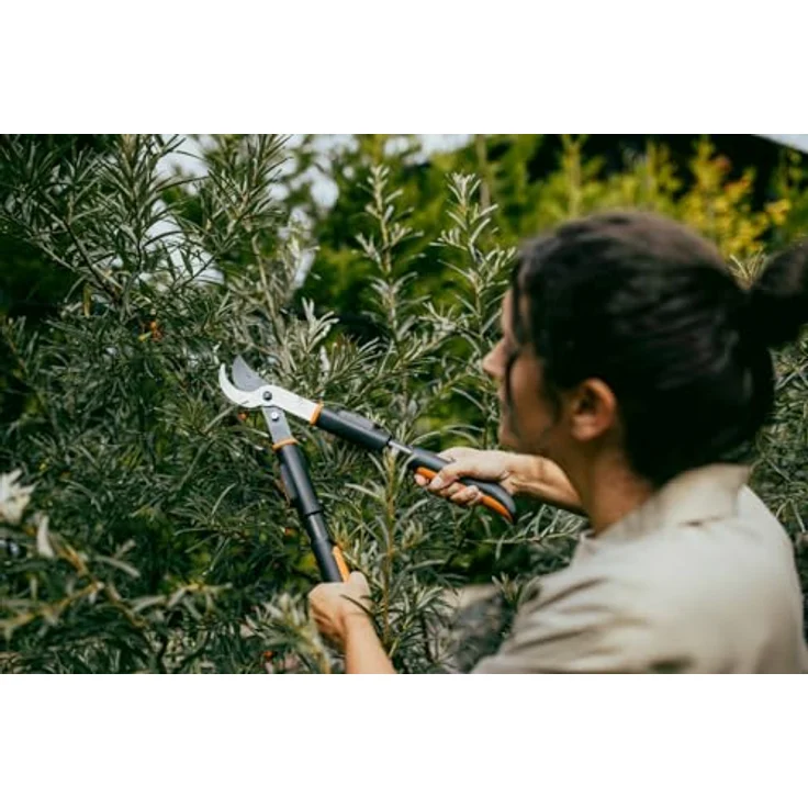 Fiskars OneClick Astschere Bypass, Aufsatz für saubere Schnitte mit gehärteten Stahlklingen, Schwarz/Orange, 510 g – Bild 3