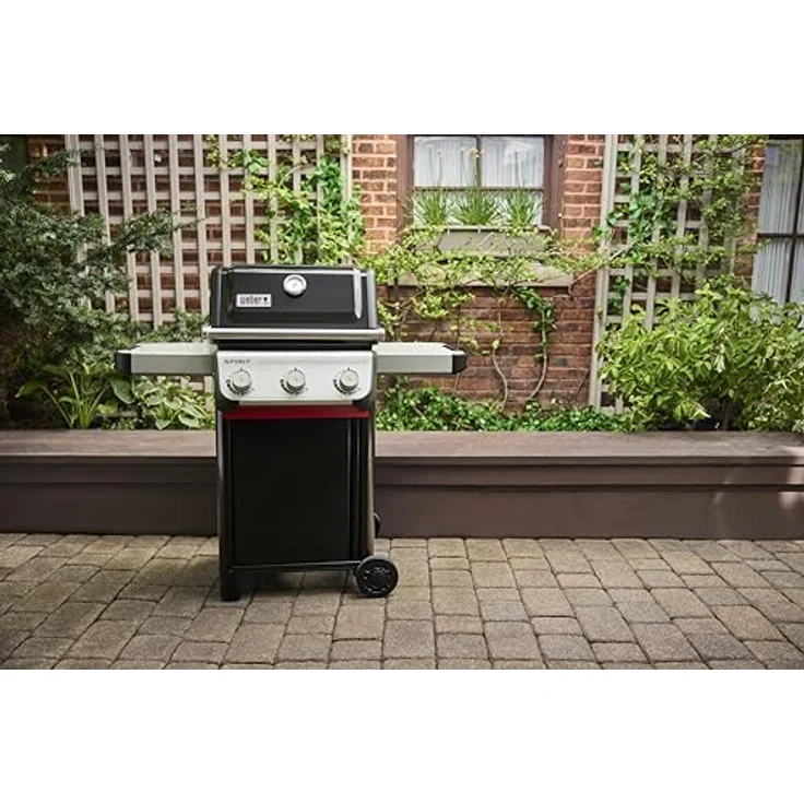 Weber Gasgrill Spirit E-310, 3 Brenner Gasgrill mit 7 kW, Grillfläche 52 x 44 cm, Edelstahl-Aromaschienen, porzellanemaillierte Gusseisenroste – Bild 4