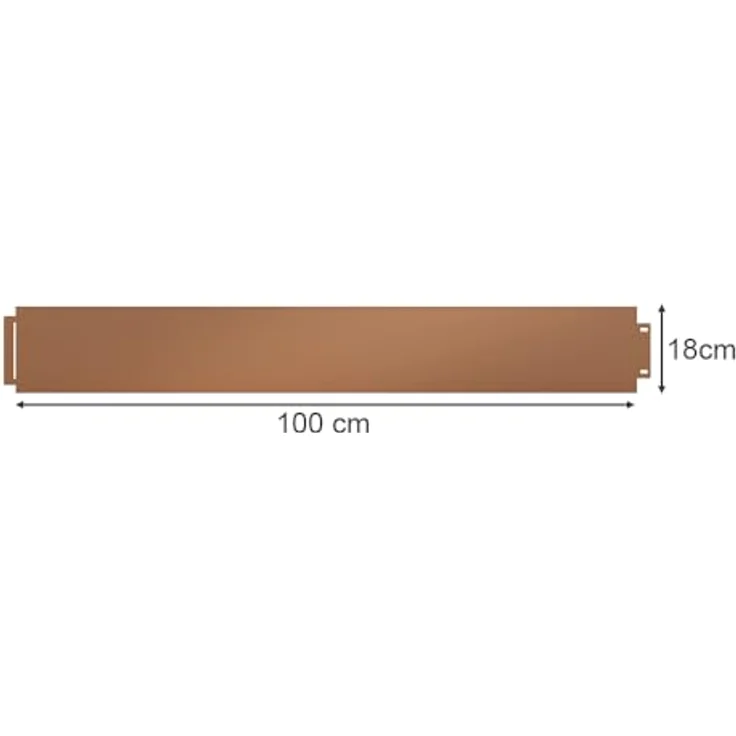 Serina Rasenkante, Braun, 100 x 18 cm 25 Meter, Beetumrandung aus Metall mit unbegrenzten Verlängerungsmöglichkeiten – Bild 3