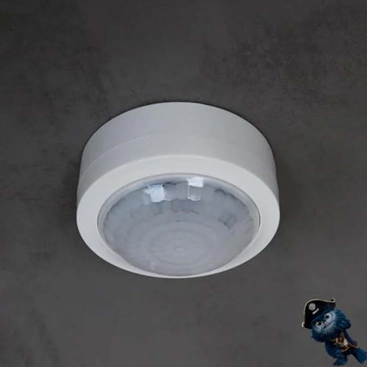 Theben PIRA T8 AP, Bewegungsmelder für Innen, 200 W LED, Erfassungsbereich 360°, Ø 8 m, Nachlaufzeit 5 s - 15 min, Aufputz-Montage – Bild 2