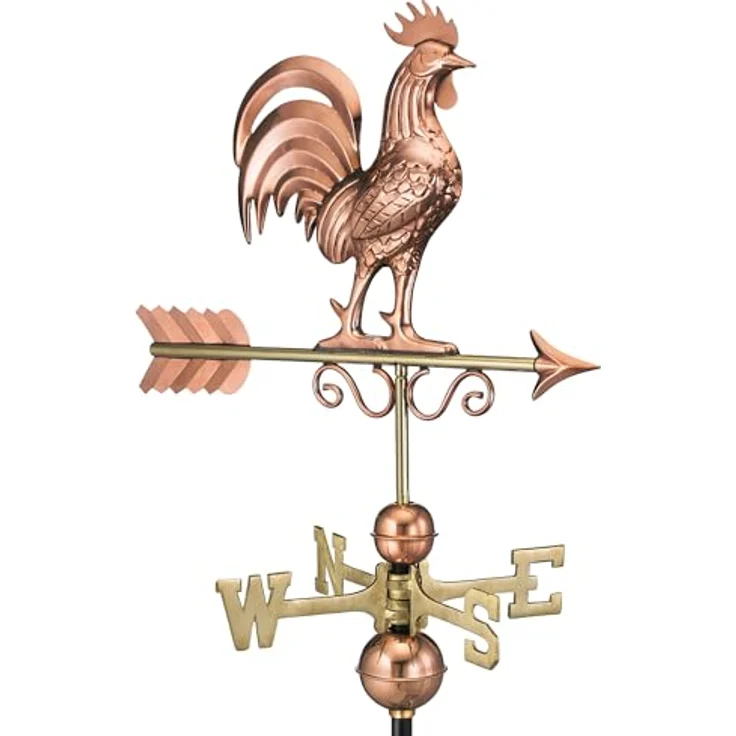 Good Directions Wetterfahne Bantam Red Hahn Reines Kupfer – Bild 2