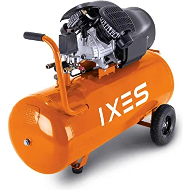 IXES Druckluft Kompressor IX-AC120TZ I 100 Liter Kessel | 10bar Arbeitsdruck | 3PS - 2,2 kW Leistung | 412 l/m Ansaugleistung | ölgeschmierter Doppelzylinder Luftkompressor – Bild 1