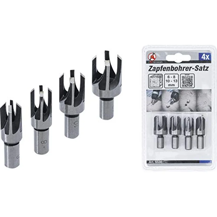 BGS Do it yourself 6838 | Zapfenbohrer-Satz | 4-tlg. | 6-8 - 10-13 mm, Qualität/Haltbarkeit, flexibel, robust, langlebig – Bild 4