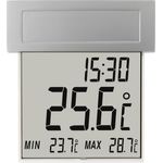 TFA Vision Solar, Thermometer + Hygrometer mit Solarbeleuchtung, grau