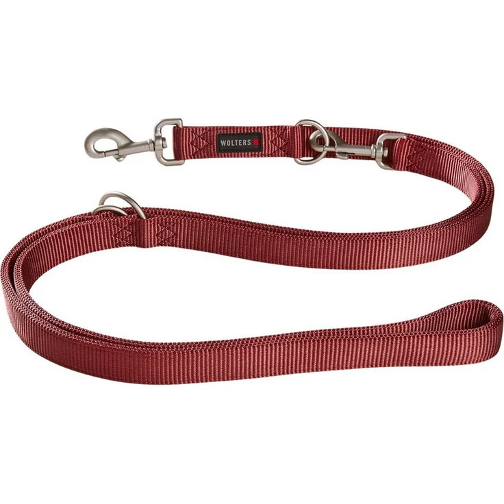 Wolters Führleine Professional Classic, 3-fach verstellbar, aus robustem Nylon, rost rot, 2 und 3 Meter Länge – Bild 1