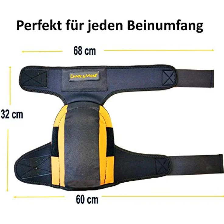 Chaps & More Profi Sicherheits Knieschoner für die Arbeit in Schwarz - Orthopädischer Halt durch glatte Auflage + weiche Gel-Einbettung des Knies, rutschfest und ideal bei bestehenden Knieproblemen – Bild 5