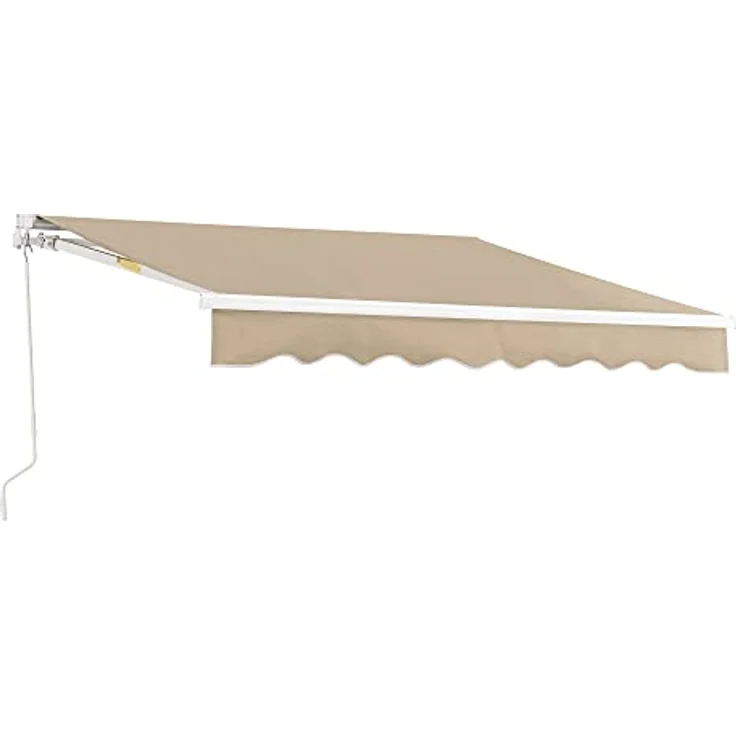 (en.casa) - Gelenkarmmarkise 250x200cm mit Handkurbel Beige – Bild 2