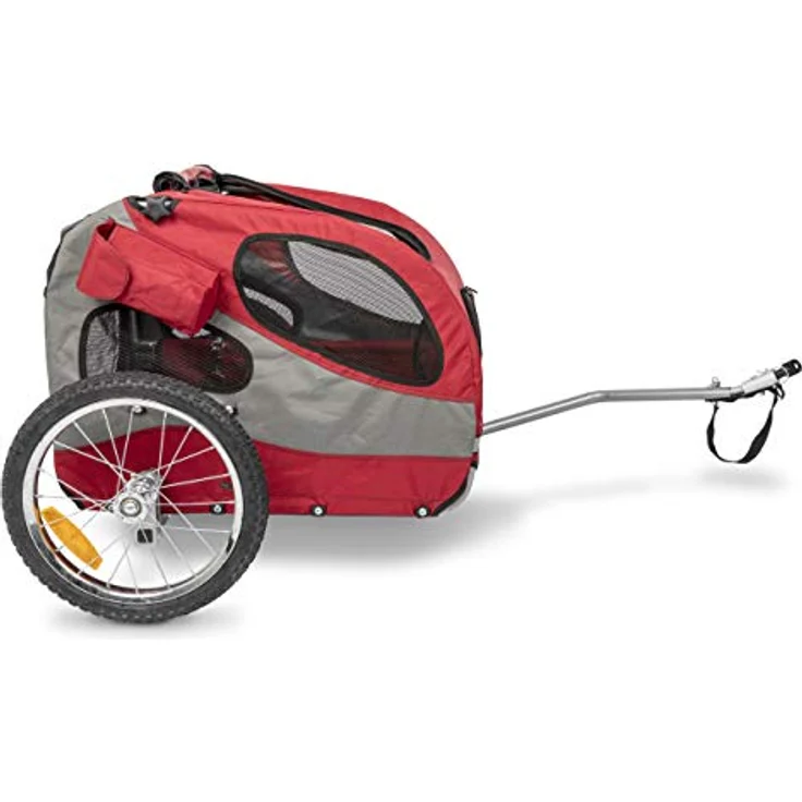 PetSafe Happy Ride Aluminium Fahrradanhänger für Hunde, Anhänger für Hunde, Leichter Aluminiumrahmen, Einfache Montage, Inklusive Netzfenster und Reflektoren, Mittelgroße Hunde, 11,4 kg – Bild 1