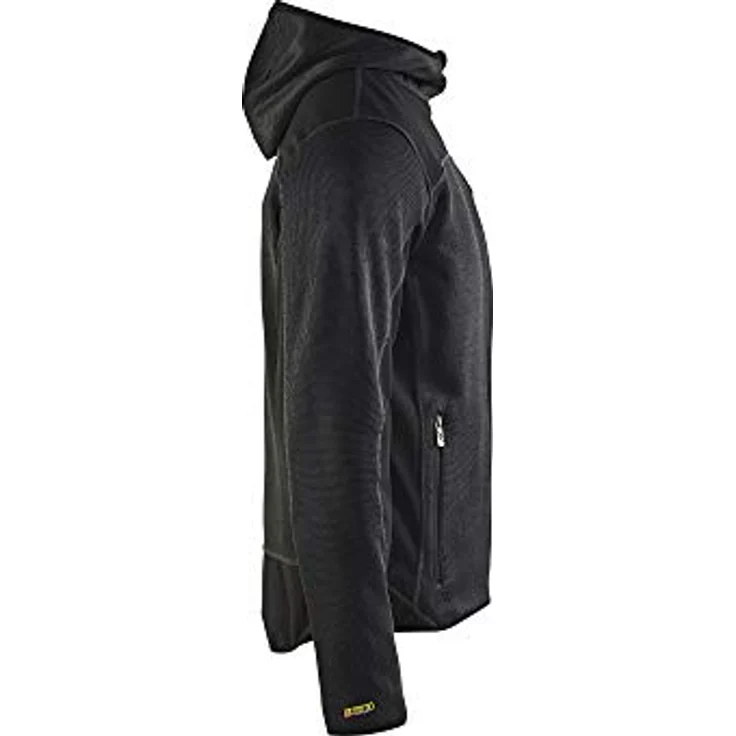 BLAKLÄDER® Herren Strickjacke 4930, Softshell-Einsätze, dunkelgrau/schwarz, Größe S, waschbar – Bild 3