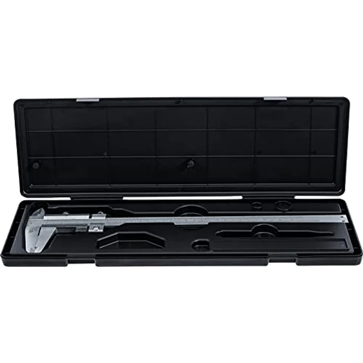 BGS Präzisions-Messschieber 0-300 mm mit mm + Zoll | Nonius 1/20 mm | inkl. Kunststoff-Kassette, Extra großer Messbereich 300 mm, Messgenauigkeit +/- 0,05 mm – Bild 2