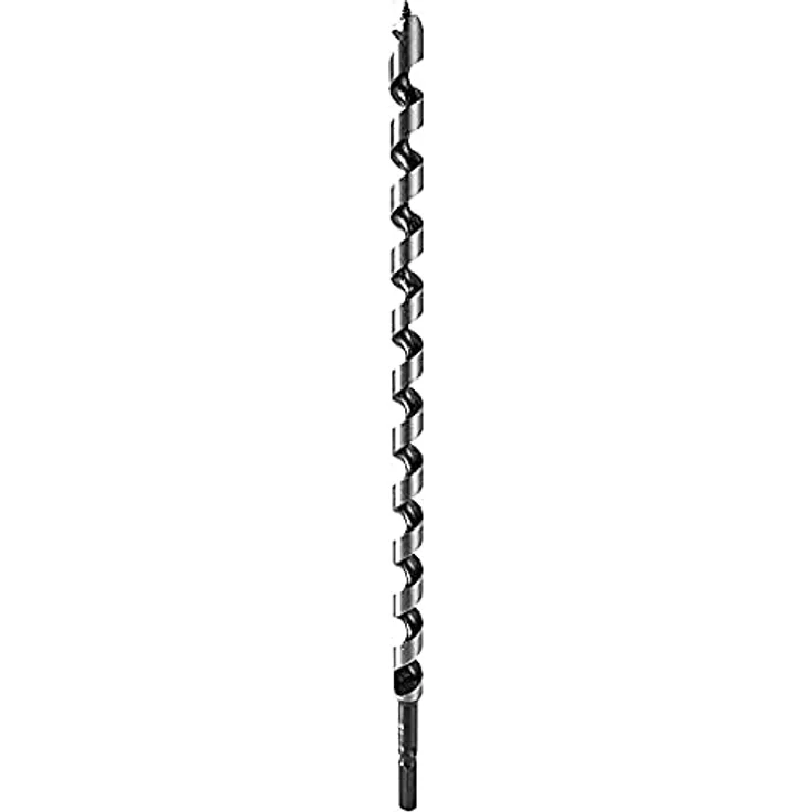 FISCH Schlangenbohrer 18 mm, Schaft Durchmesser 12 mm, Länge 235 mm, Zylinderschaft mit Gewindespitze, Holzbohrer 0084180235