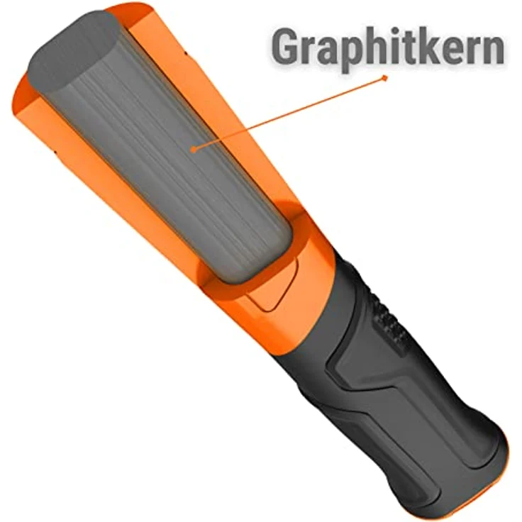 Fronttool Hammer 2x Fäustel 2in1, Doppelkopf Hammer 25cm / 1350g - Karbonstahl, schwarz/orange, ergonomischer Graphitgriff – Bild 3