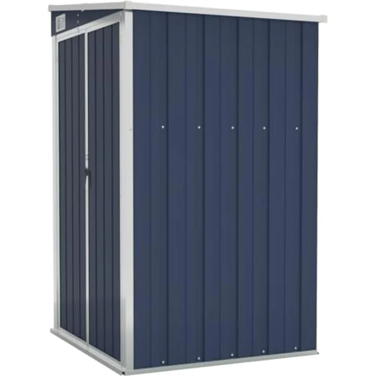 vidaXL Anbauschuppen Anthrazit 118x100x178 cm Verzinkter Stahl, Double Doors, Lockable Plastic Handle, Low Maintenance – Bild 1
