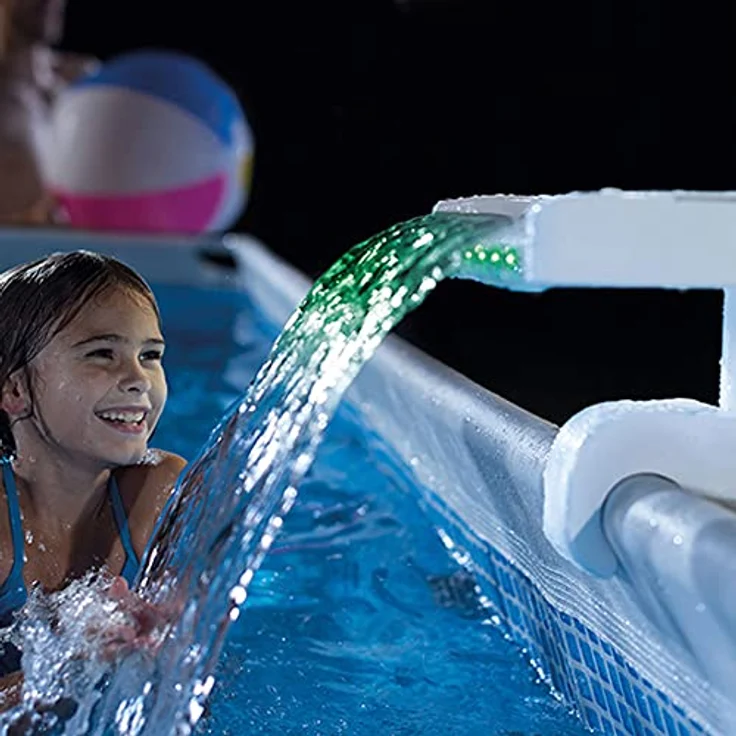Intex 28090 Springbrunnen Multi-Color LED Wasserfall Becken Sprayer Cascade Pool – Bild 4
