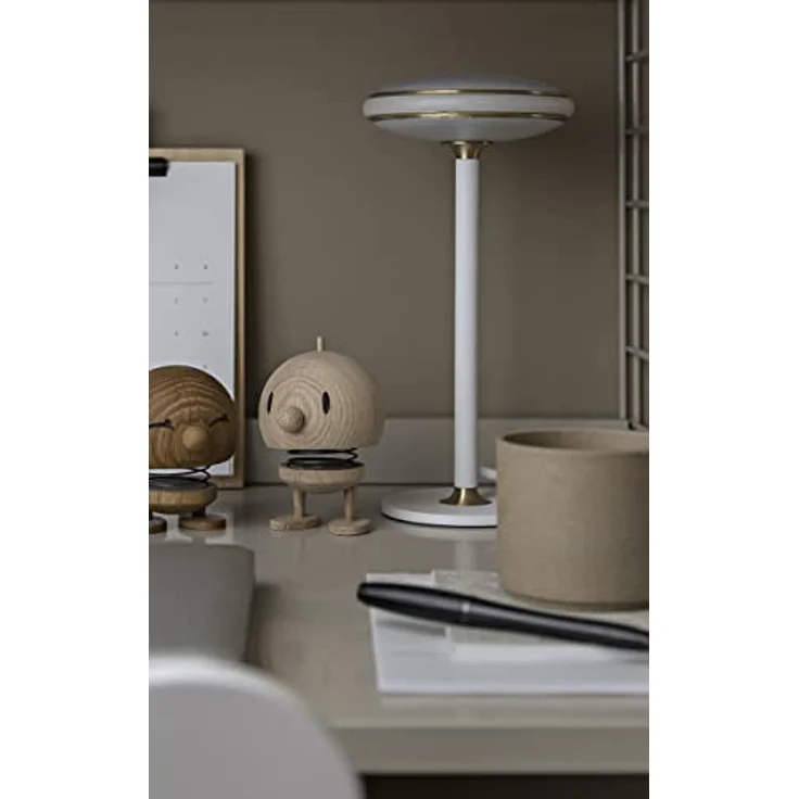 Hoptimist Bumble Raw Oak Small, Wackelfigur, Wackel Figur, Dekoidee, Unbehandelte Eiche, Braun, Ø 5 cm, 7004-03 – Bild 5