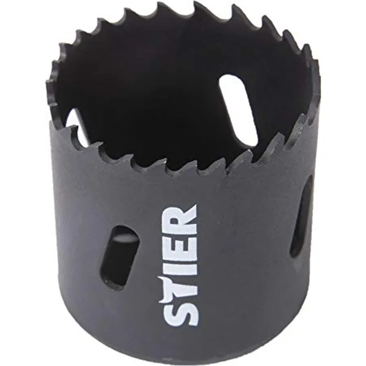 STIER Lochsäge, HSS-Co8 Bimetall, 82 mm, Dosenbohrer, Lochbohrer, HSSE, Bohrkrone 82mm, Lochkreissäge, Steckdosenbohrer, Lochsäge, Kreisschneider, Kreisbohrer