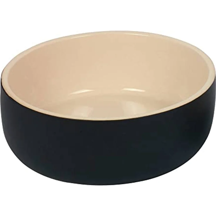 Nobby 82408 Keramik Napf Kaunis schwarz/Creme; Ø 24,0 x 8,0 cm, 2,40 l – Bild 1
