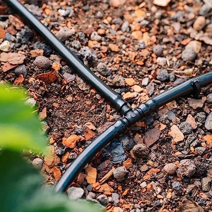 Geka Drip Rohrverbinder-Set Ø 6 mm, 32-teiliges Zubehörset für individuelle Bewässerungsinstallationen mit geraden Verbindern, L-Stücken, T-Stücken und Absperrventilen – Bild 2