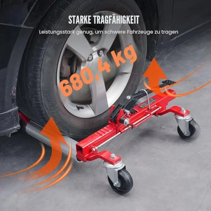 VEVOR Radwagen 680 kg Tragkraft, Rangierroller mit Ratschenfunktion für PKW und SUV, ideal zum Manövrieren auf engem Raum – Bild 3