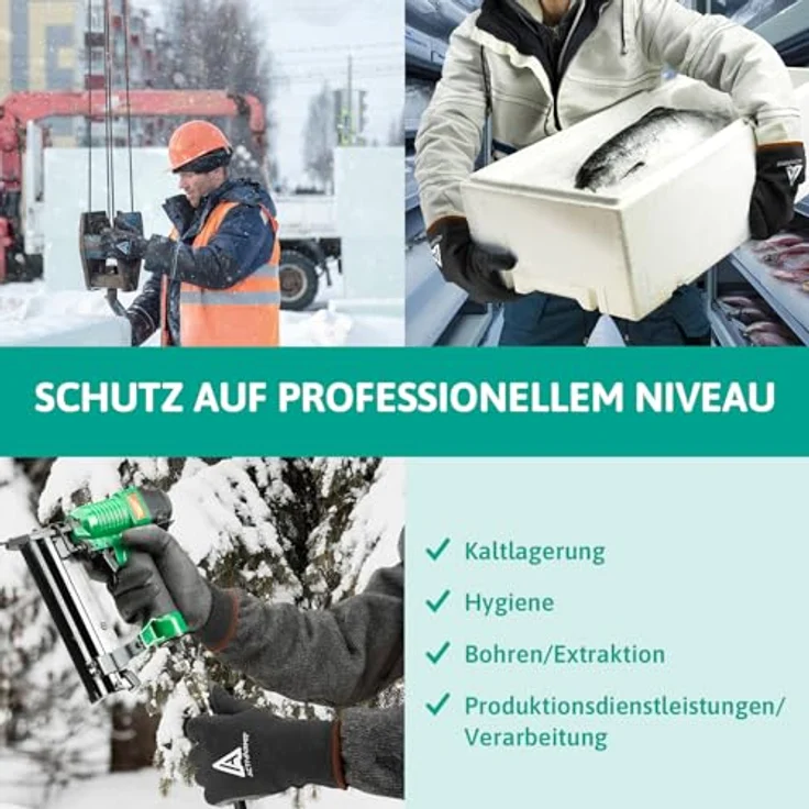 Ansell Activ ARMR 97631070, Arbeitshandschuh Größe 7, kältebeständig mit PVC-Beschichtung, 1 Paar – Bild 3