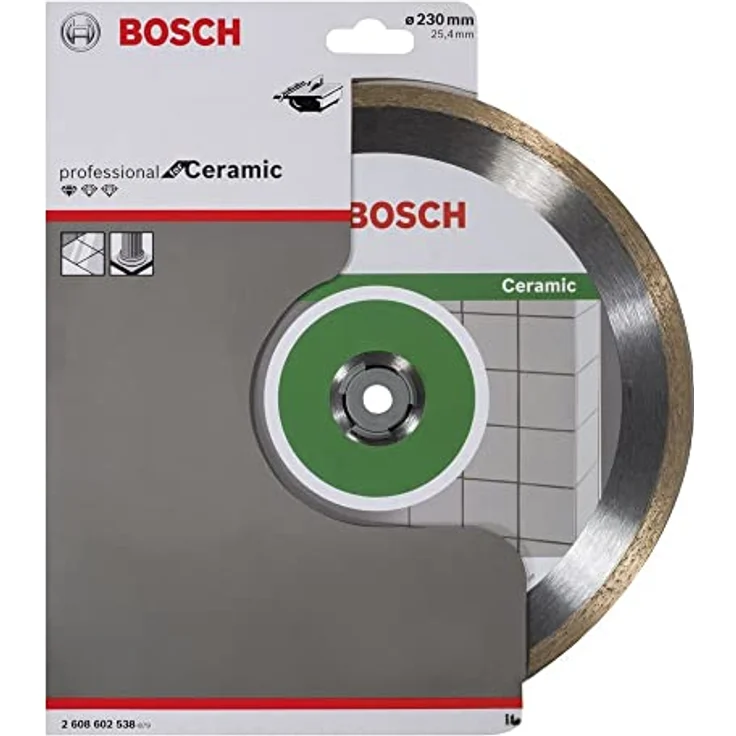 Bosch Professional Diamanttrennscheibe Standard für Ceramic, 230 x 25,40 x 1,6 x 7 mm, 2608602538 – Bild 2