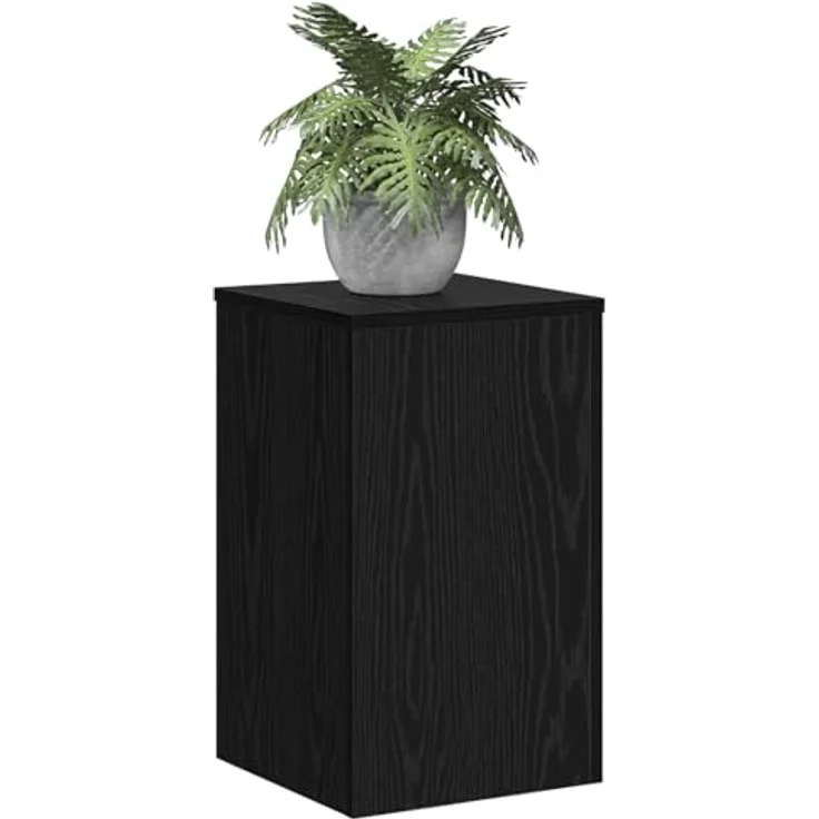 vidaXL Pflanzenständer Set, 2 Stück rechteckig aus Schichtholz in Schwarz-Eiche, 30x30x50 cm, für Innenräume – Bild 3