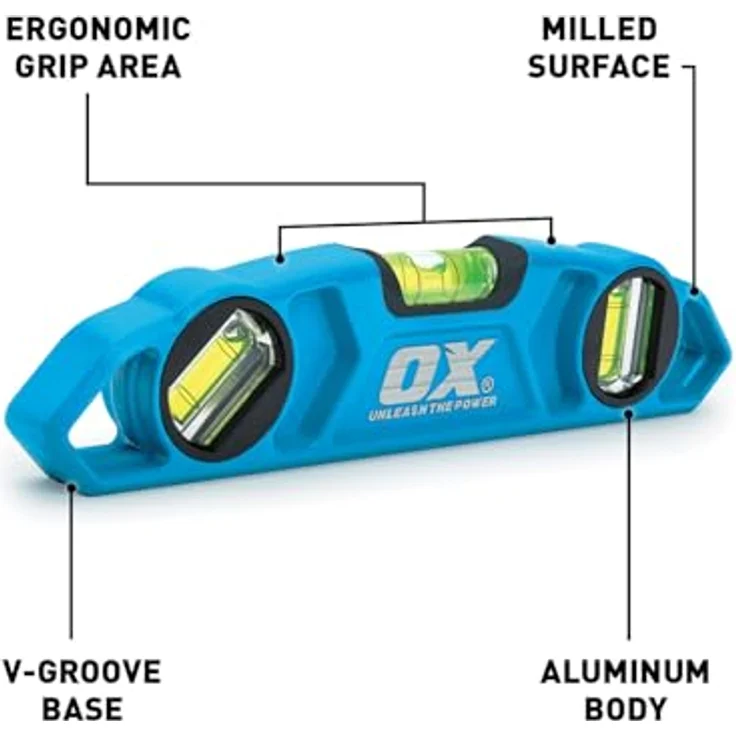 OX Tools Pro Torpedo Level 9" / 230mm, Blau – Bild 3