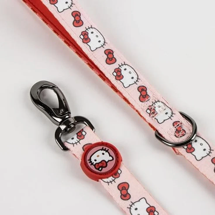 CERDÁ LIFE'S LITTLE MOMENTS M Hello Kitty Hundeleine, offizielle, robuste Nylonleine mit ergonomischem gepolstertem Griff für mittelgroße Hunde, sicherer Metallkarabiner, entzückendes Design – Bild 2