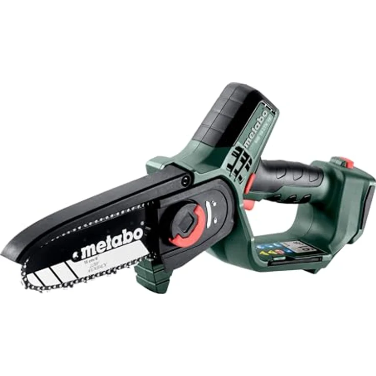 Metabo MS 18 LTX 15, Akku Kettensäge mit 15 cm Sägeschiene und sicherem Griffschutz, 18 V/2,0 Ah – Bild 1