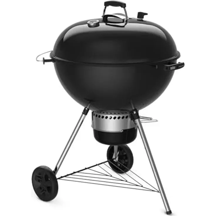 Weber E6755 Master Touch Barbecue mit Kohlefaser - nero, Holzkohlegrill mit WEBER CRAFTED Grillrost und Räuchereinstellung