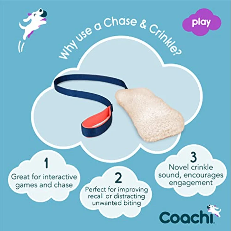 Company of Animals Coachi Chase & Crinkle, weiches Knisterspielzeug für Belohnungs- und Rückruftraining, ideal für Agility, für Hunde und Welpen – Bild 2