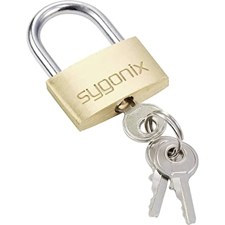 Sygonix Vorhängeschloss Sygonix SY-5045288 29.8 mm verschieden schließend Go, aus korrosionsbeständigem Messing, inkl. 3 Schlüssel – Bild 3