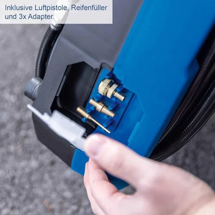 Scheppach Kompressor Airforce 7 - 230V | ölfrei & mobil | inkl. Reifenfüller, Luftpistole & Adapter – Bild 7