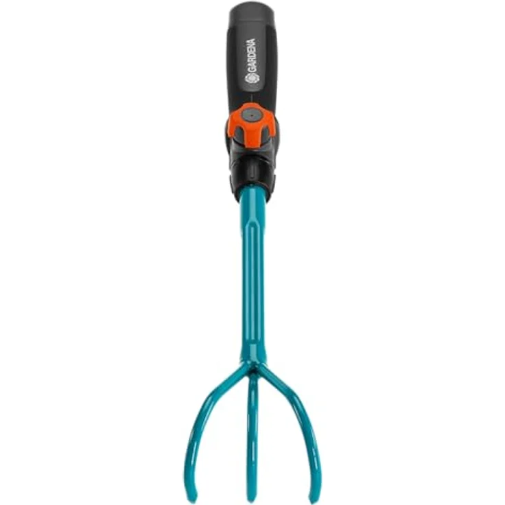 GARDENA combisystem-Kleingrubber: 3-Zinken-Gartenkralle zum Lockern und Lüften des Bodens, Arbeitsbreite 7 cm, ergonomischer Griff, Korrosionsschutz (8921-20) – Bild 3