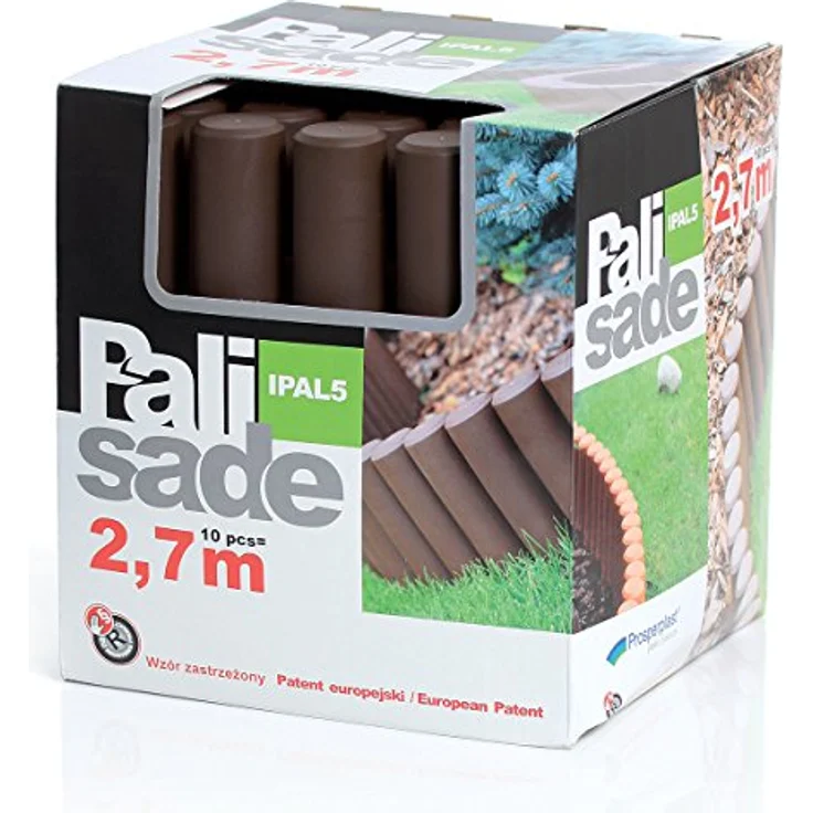 Beeteinfassung 2,7m Beetumrandung Zierzaun Rasenkante Palisade Mähkante Zaun braun – Bild 3