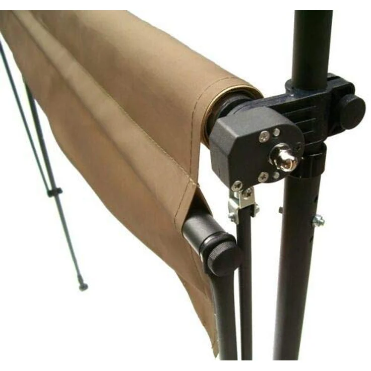 Apex Klemmmarkise 350cm, Balkonmarkise Sonnenschutz, Teleskopstangen, beige – Bild 5