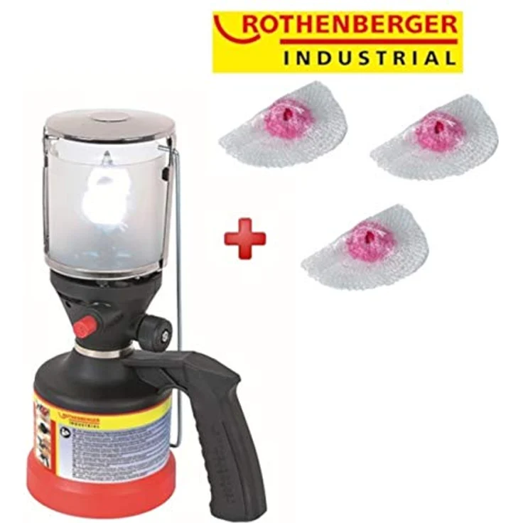 Rothenberger Campingkocher, 9-teiliges Set mit elektrischer Piezo-Zündung, kippsicherer Dreipunkt-Topfauflage und hochwertigen Materialien – Bild 2
