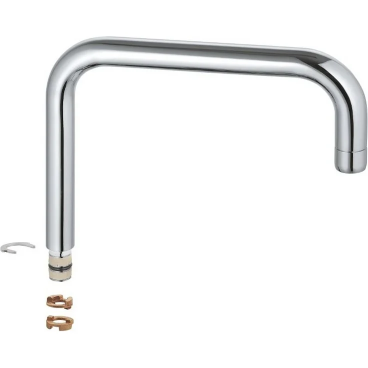 Grohe Spültischarmatur U-Auslauf, chrom, Einhand-Batterie mit schwenkbarem Rohrauslauf und 90° Schwenkbereich – Bild 1