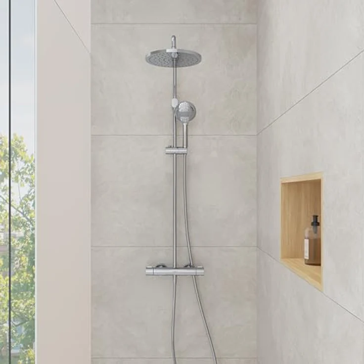 Duravit Duscharmatur Duschsystem TH4282008010, Aufputz-Brausethermostat mit 432 mm Ausladung – Bild 7