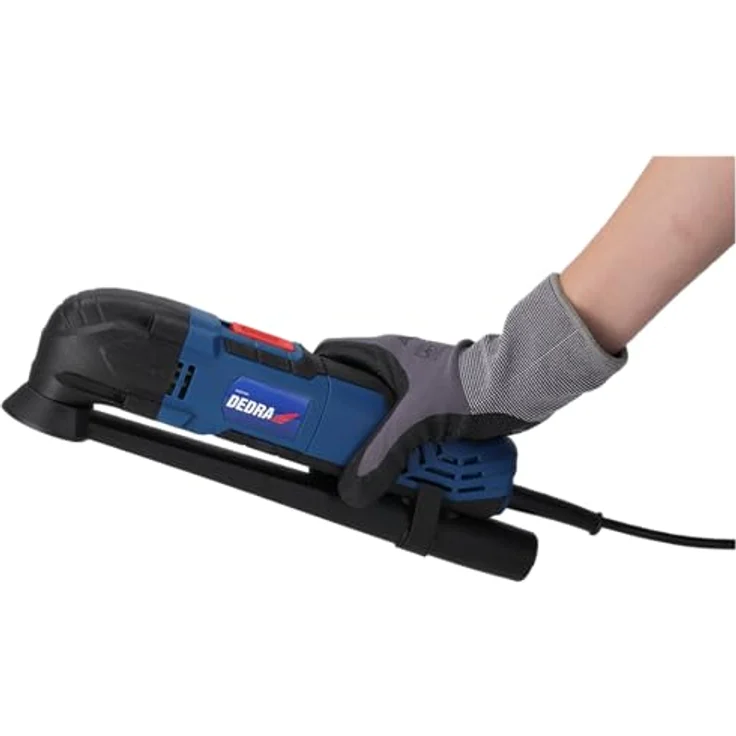 DEDRA Multifunktionswerkzeug DEDRA Multitool 300W, 15.000-22.000 U/Min, 9 Zubehörteile, ideal zum Schneiden und Schleifen, mit Anschluss für Staubabsaugung und Transportkoffer – Bild 2